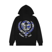 Trapstar Global Ties Hoodie – Black Blue