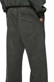 Broken Planet Basic Wide Leg Sweatpants Black - Image 4