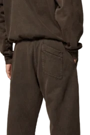 Broken Planet Basics Wide Leg Sweatpants Brown - Image 4