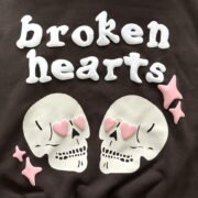 Broken Planet Broken Hearts Dark Brown Hoodie - Image 2
