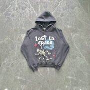 Grey Broken Planet Hoodie - Image 9