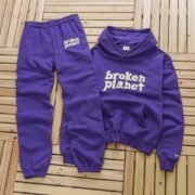 Purple Broken Planet Hoodie - Image 2
