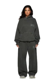 Broken Planet Basic Wide Leg Sweatpants Black - Image 7