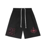 Corteiz 21 Mesh Panel Black Shorts