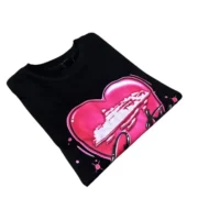 Corteiz Alcatraz Heart T Shirt Black - Image 2