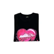 Corteiz Alcatraz Heart T Shirt Black - Image 3