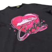 Corteiz Alcatraz Heart T Shirt Black - Image 5