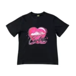 Corteiz Alcatraz Heart T Shirt Black
