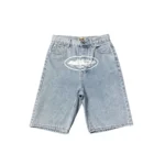 Corteiz Alcatraz Jeans Shorts Washed Blue
