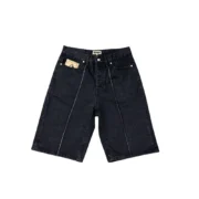 Corteiz C-Star Denim Jeans Black Shorts
