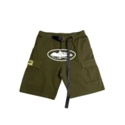 Corteiz Cargo Shorts Olive Green