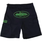 Corteiz Guerillaz Shorts in Black/Green