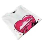 Corteiz Pink Heart T Shirt - Image 2