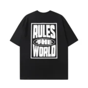 Corteiz Rules the world T Shirt Black - Image 2