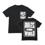Corteiz Rules the world T Shirt Black - Image 3