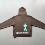 Grey Broken Planet Hoodie - Image 6