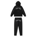 Trapstar Irongate Arch Chenille Hooded Tracksuit - Blackbule Monochrome Edition