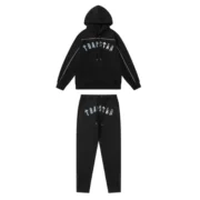 Trapstar Irongate Arch Chenille Hooded Tracksuit - Blackbule Monochrome Edition
