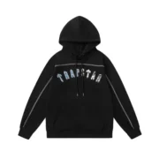 Trapstar Irongate Arch Chenille Hooded Tracksuit - Blackbule Monochrome Edition - Image 3