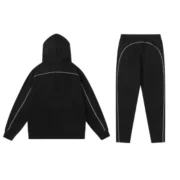 Trapstar Irongate Arch Chenille Hooded Tracksuit - Blackbule Monochrome Edition - Image 4
