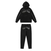 Trapstar Irongate Arch Chenille Hooded Tracksuit - Blackwhite Monochrome Edition