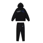 Trapstar Irongate Arch Chenille Hooded Tracksuit Black Blue