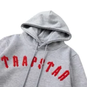 Trapstar Irongate Arch Panel Hooded Tracksuit - Greyred - Image 4