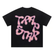 Trapstar Pink Flowers T Shirt Black