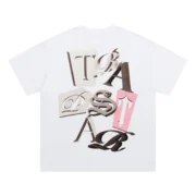 Trapstar TS Script T Shirt – WhitePink - Image 2