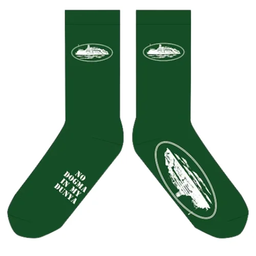 Corteiz Alcatraz Socks Green