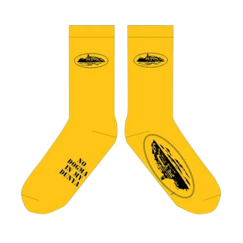 Corteiz Alcatraz Socks Yellow