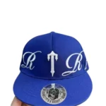 Trapstar Cap Script Hat Black Blue